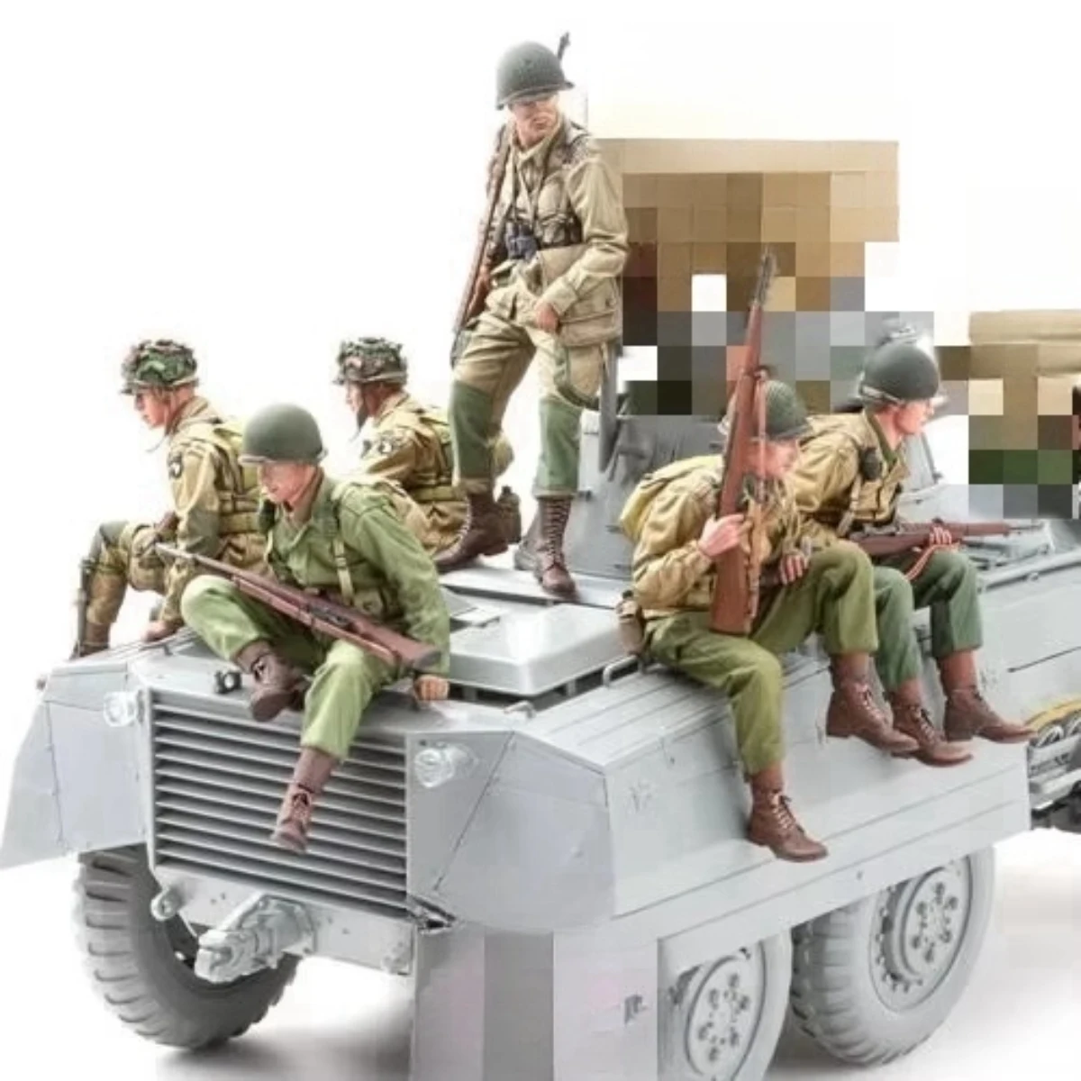 1/16 Resin unpainted model Kit, military theme, U.S. Army M8 crew (6 people) unassembled and unpainted GK, (1244-1249)R