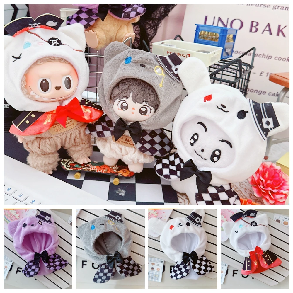 Doll Clothes for10cm Mini Idol Doll Outfit Accessories Pirate Cloak  for 17cm Labubu Super Star Dolls Toys Collection Gift