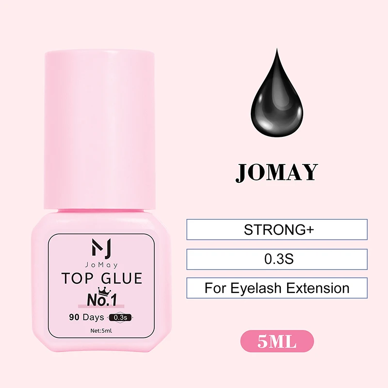 JOMAY-pegamento superfuerte para extensiones de pestañas, herramientas de maquillaje de volumen, secado rápido, 70 días de retención, 5ml