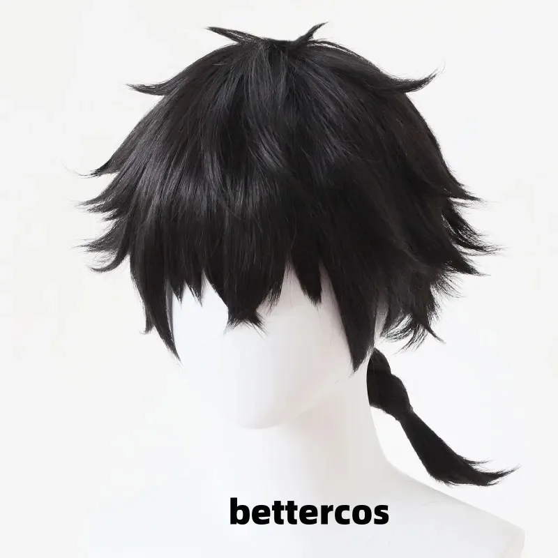 New Jo Togame Cosplay Wig 35cm Long Black Braided Fluffy Wigs Heat Resistant Synthetic Hair DDSZRF2025