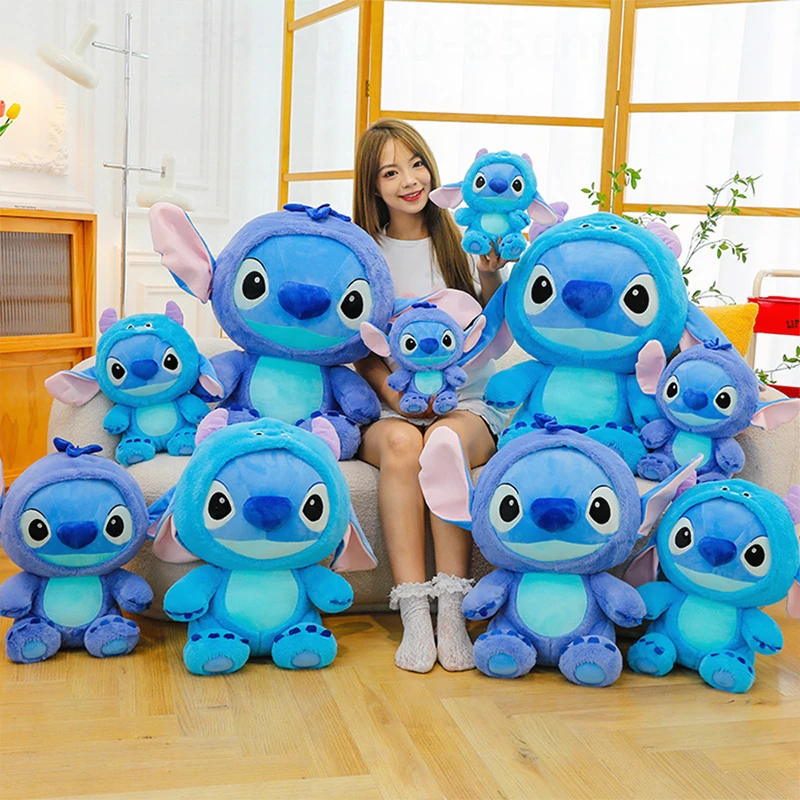 

Kawaii Stitch Stuffed Doll Stich Plush Toy Cute Cartoon Alien Baby Doll Dress Up Toy Funny Soft Toy for Kids Birthday Xmas Gift