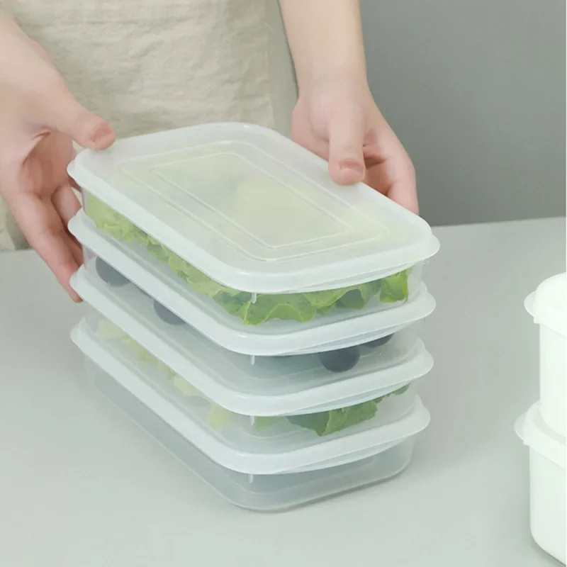 

Kitchen Refrigerator Food Sealed Crisper Containers Organizer Accessories Fresh Fruit Vegetables Steak Meat Storage Box