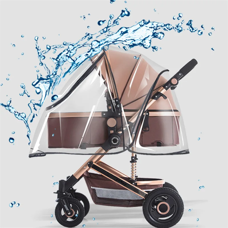 Universal Baby Stroller Rain Cover Windproof Waterproof Infant Pushchair Shield for Outdoor Travel Daily Use