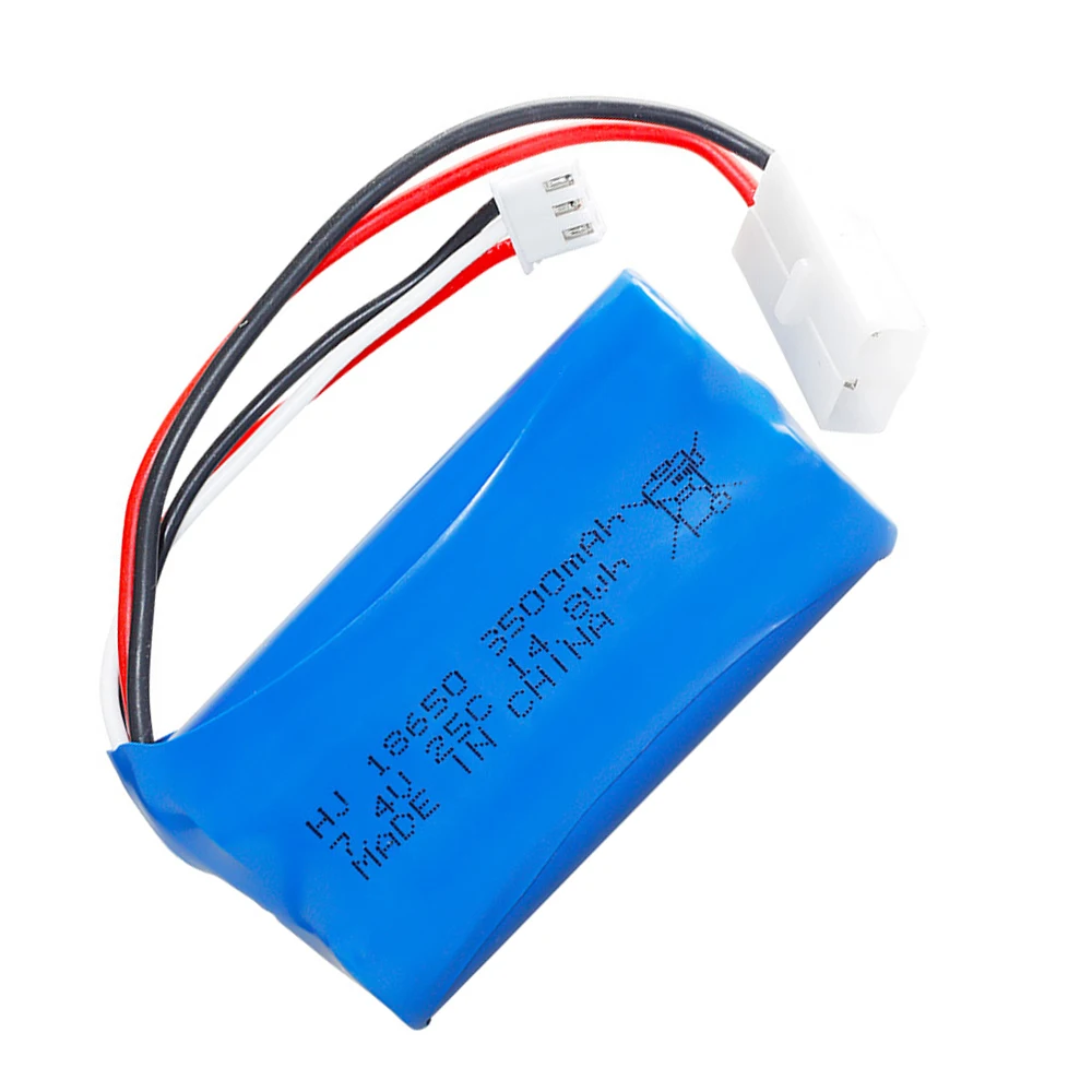 7.4V 3500mAH 25C Li-ion Batery with Tamiya Plug 2S for  remote control helicopter Car Tank Boat Toy 7.4 V 18650 Toy Lipo battery