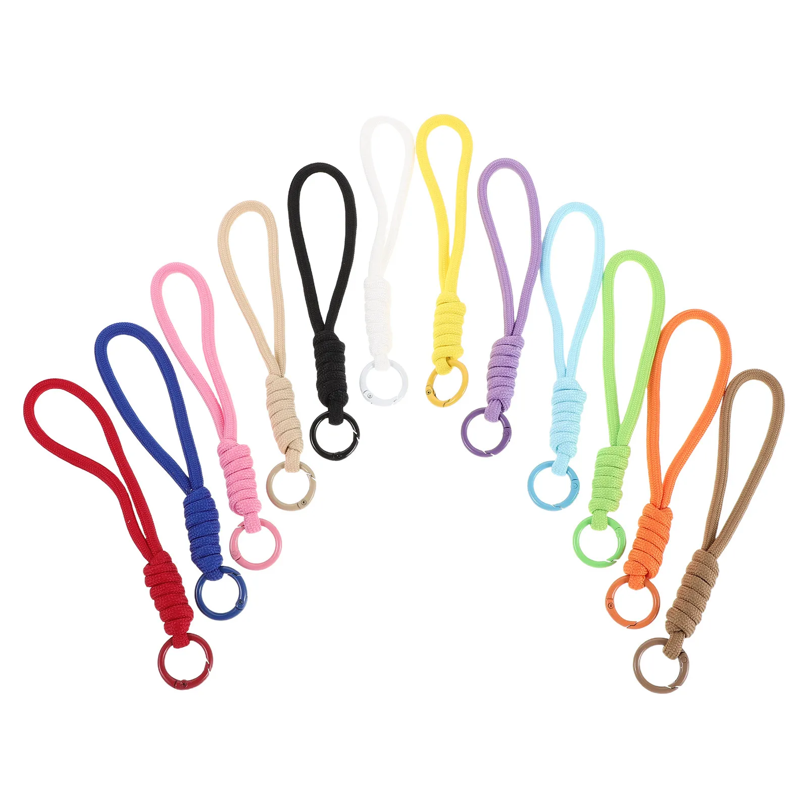12 pcs Craft DIY Keychain Making Pendant Halloween Christmas New Year Phone Wrist Strap Braided Phone Strap Woven