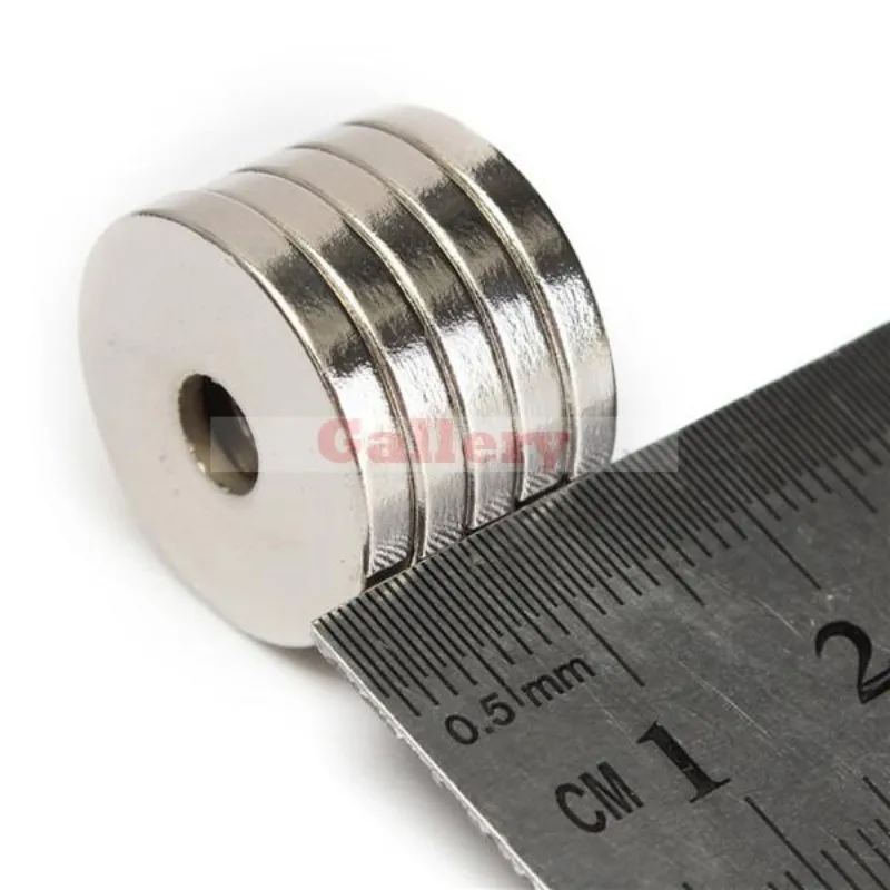 5 Pcs Strong Round Countersunk Magnets 25x10mm Rare Earth Neodymium Hole 5mm fridge magnet magnes