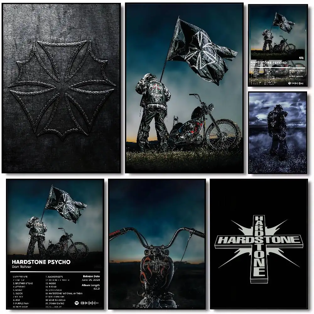 دون توليفر المغني هاردستون النفسية ملصق معرض يطبع ذاتية اللصق ديكور المنزل الديكور صور مطبوعة للحوائط غرفة المعيشة ملصق #1