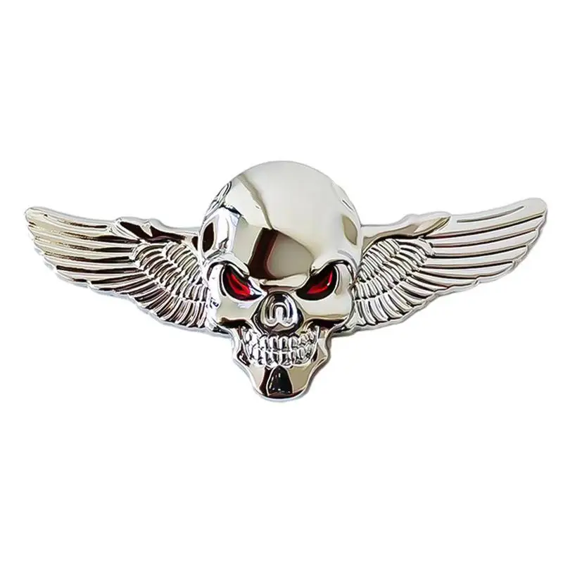 3D Car Metal Body Sticker Skeleton Decoration Sticker Car Emblem Bumper Decals Fashionable Metal Auto Emblem Badges Stickers Car