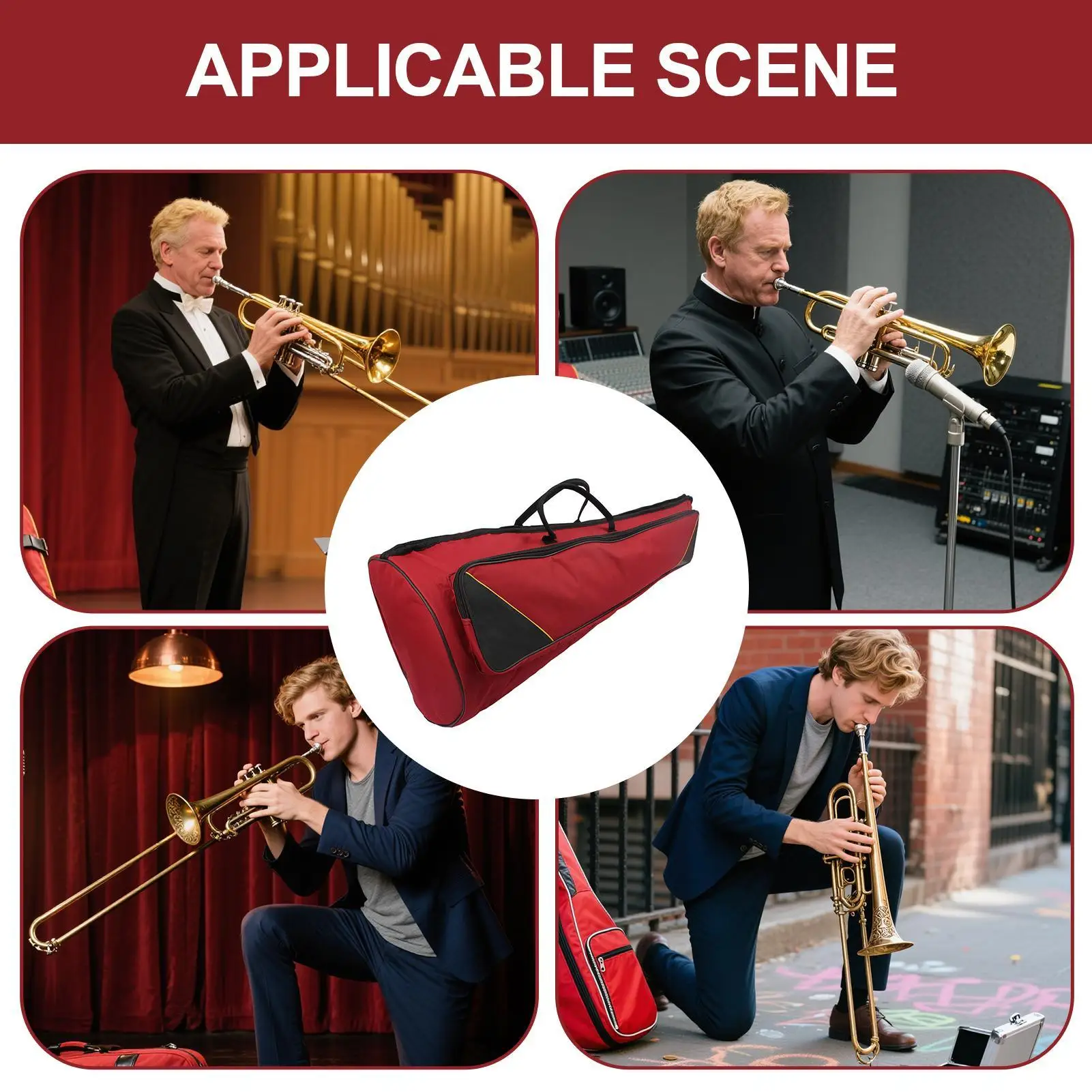 

Сумка для тромбона, водонепроницаемый чехол для тромбона из ткани Оксфорд, аксессуары для музыкальных инструментов, держатель для путешествий, поездок на работу, дома