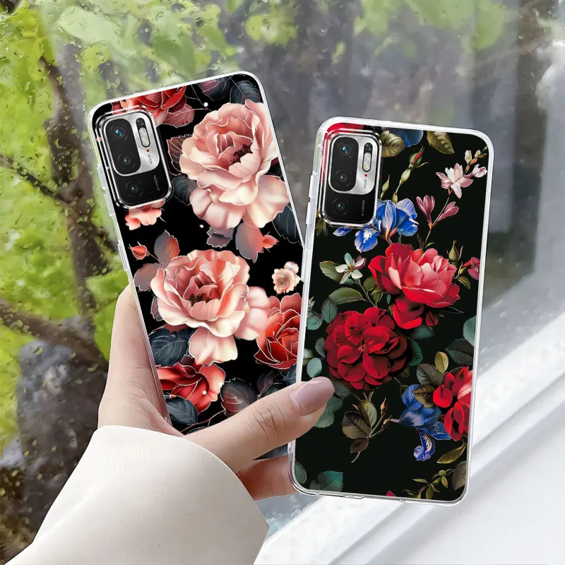 For Redmi Note 10 JE Case New Fashion Floral Soft Silicone TPU Phone Case For Xiaomi Redmi Note10T JE Back Cover Fundas Coque