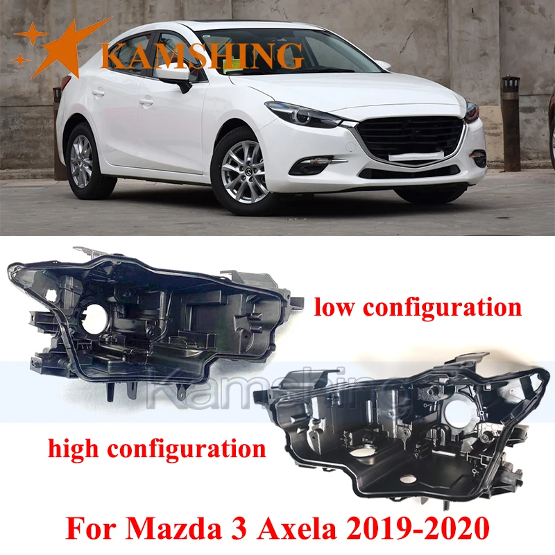 

CAPQX Front Headlight Base Cover For Mazda 3 Axela 2019 2020 Head Light Back Lid Head Lamp Rear Shell Headlight Housing Cap