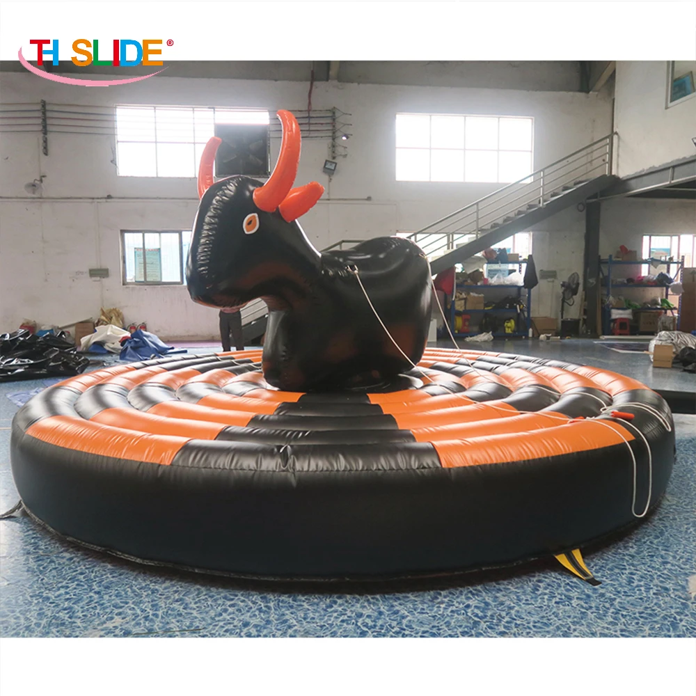 spedizione aerea veloce, diametro 5 m Rodeo Bull ride Giochi sportivi gonfiabili/equitazione toro per bambini e adulti