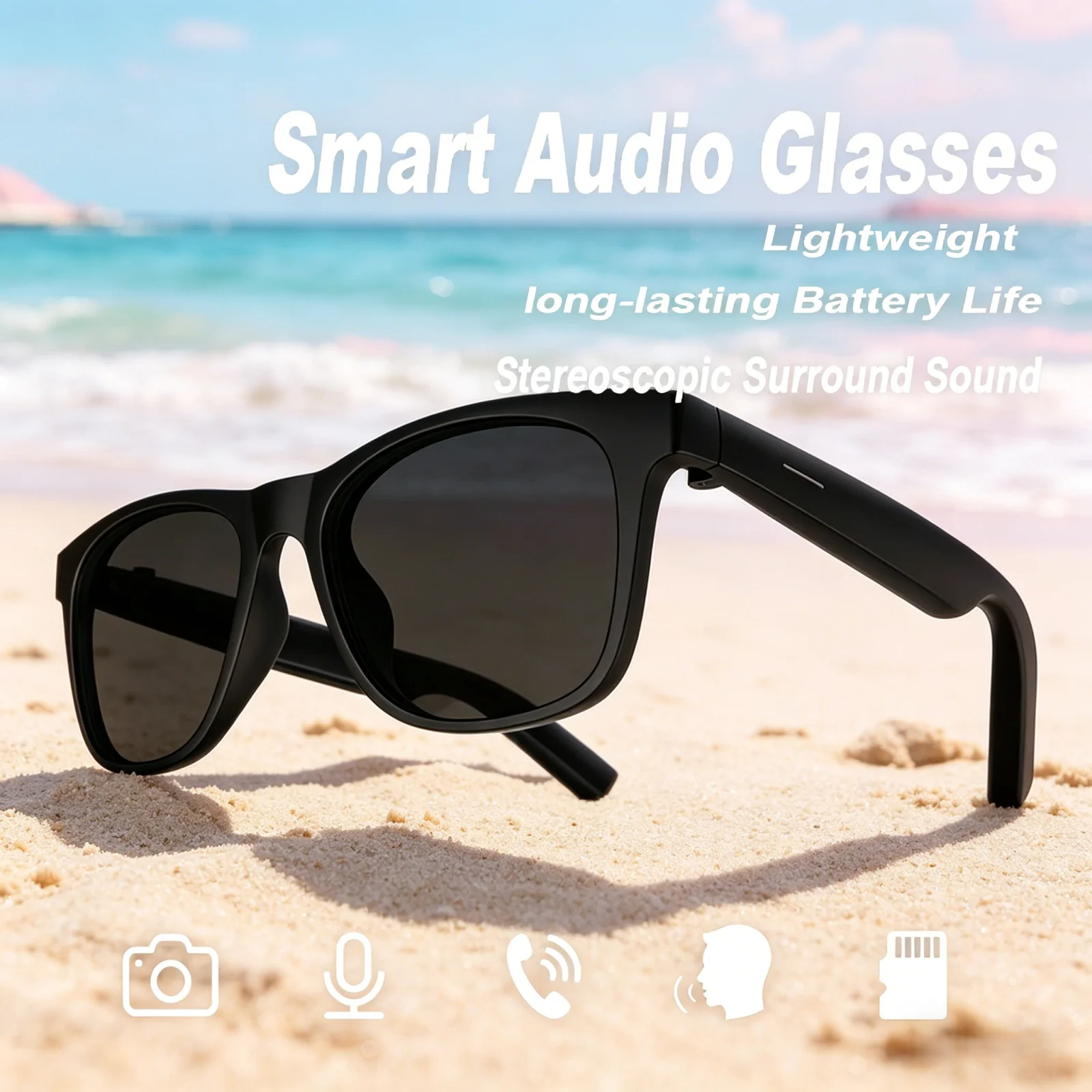

2026 New AI Smart Glasses Remote Control Touch Photography Voice Assistant Wireless Bluetooth Call Headphone For Men Women Gifts