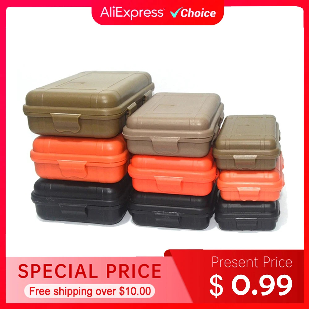 1/3PCS S/L/XXL Size Outdoor Plastic Waterproof Sealed Survival Box Container Camping Outdoor Travel Storage Box