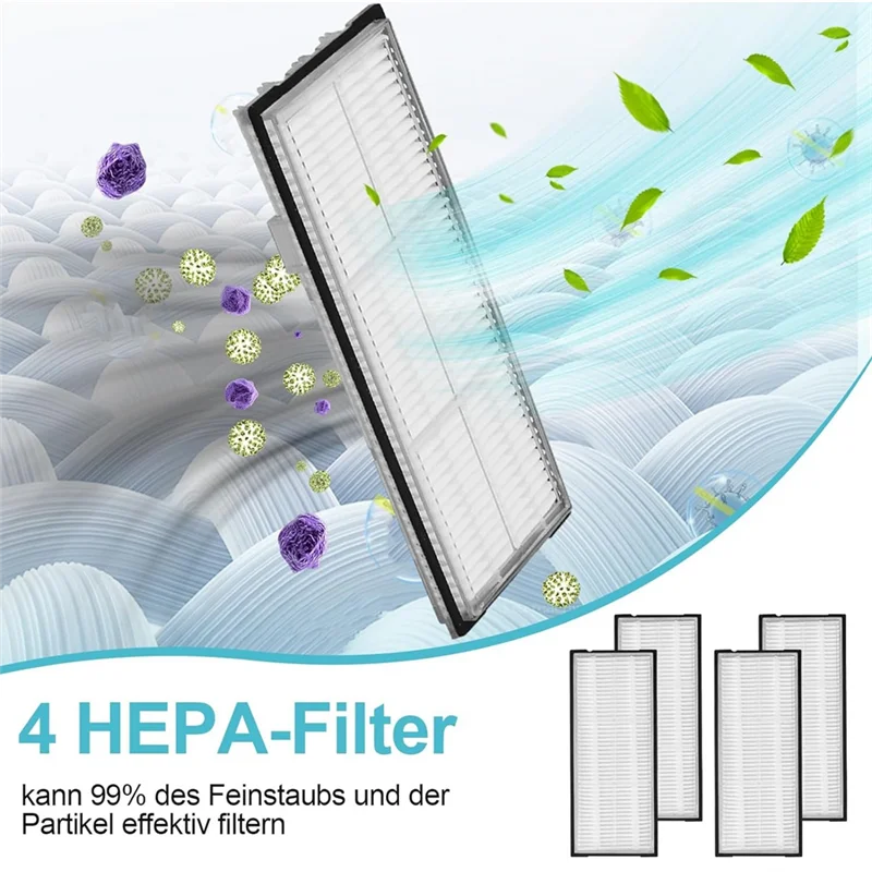 Per Roborock S8 Pro Uitra Robot Aspirapolvere Spazzole laterali principali Filtro Hepa Mop Sacchetti per la polvere in tessuto Pezzi di ricambio di ricambio