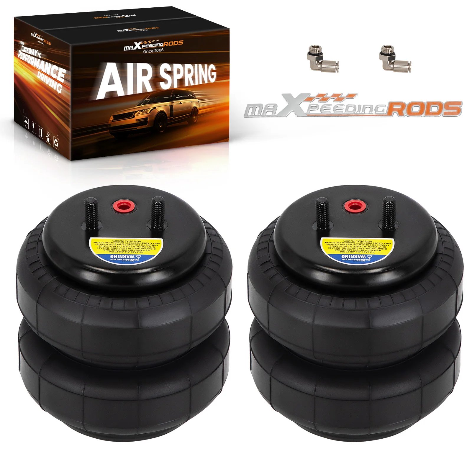 

2PCS 2500 LBS Universal Air Suspension Bag for Van Truck for GMC Sierra for Ford F150 F250 Towing Helper Kit