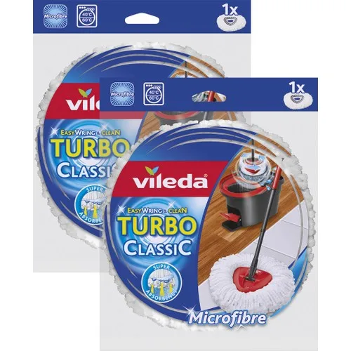 Vileda Turbo Easy Wring & Clean Spare Mat x 2 pcs cleaning tools home workplace easy glossy mop quality new practical