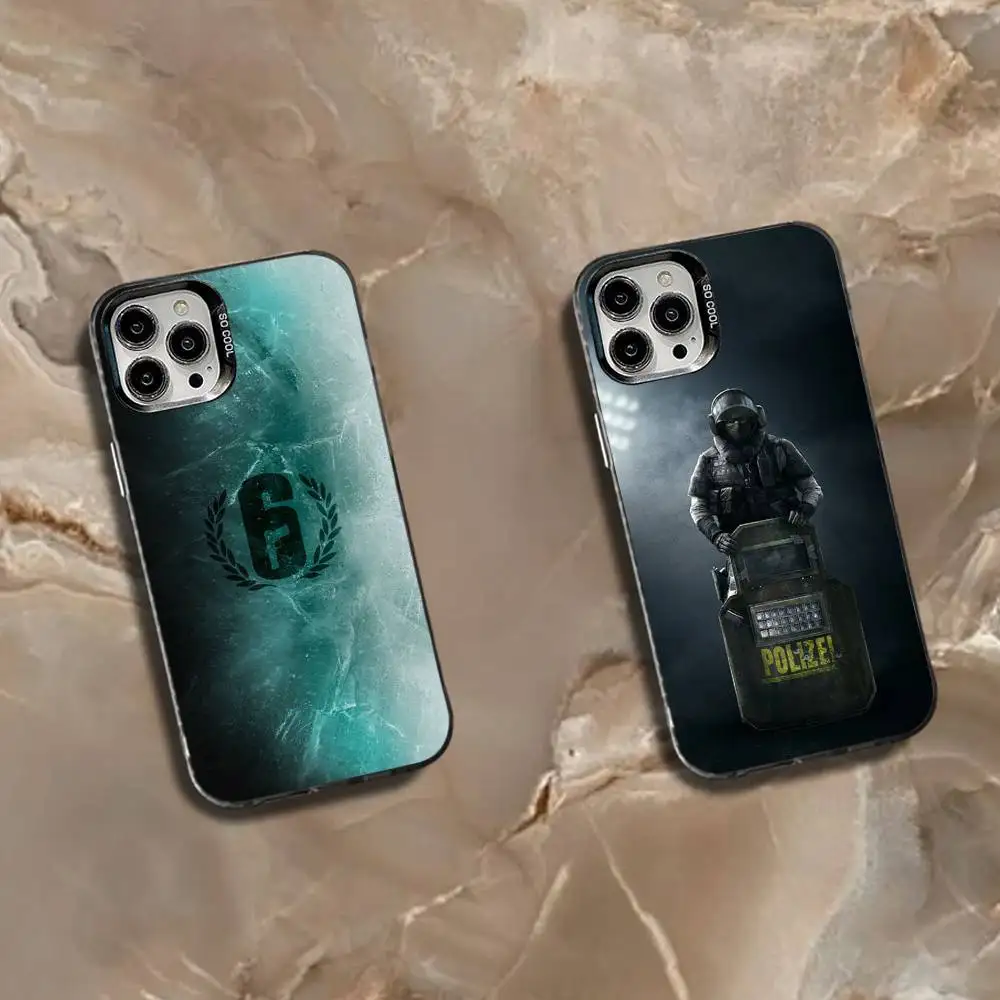 

R-Rainbow Six S-Siege-s Phone Case For iPhone 16,15,14,13,12,11,Mini,Pro,SE,MAX White Matte Shockproof Cover