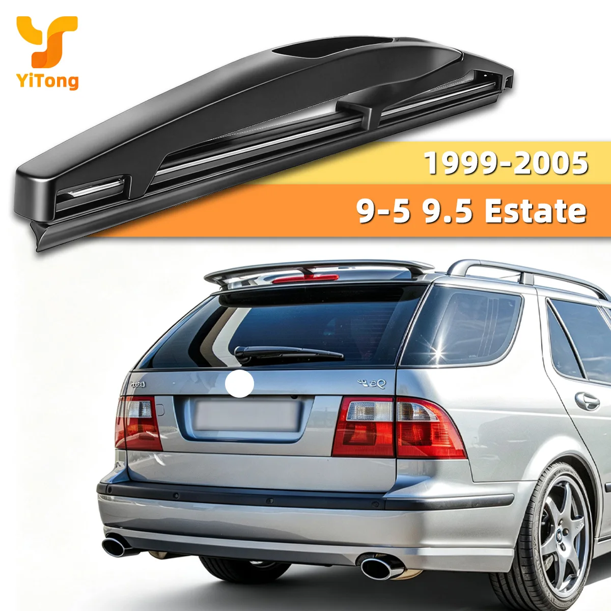 Yitong Fit For SAAB 9-5 9.5 Estate 1999-2005 Rear Windshield Wiper Natural Rubber Strip Silent Wiping Clear Visibility Auto Part