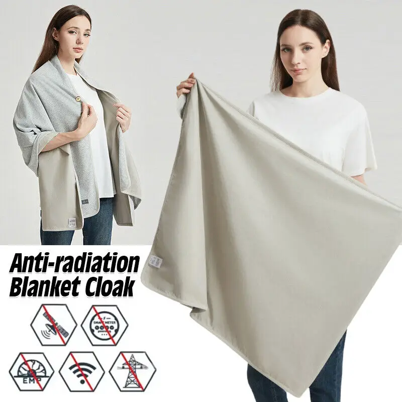 

1Pc Multifunctional Cloak Anti-Radiation 50% Silver Fiber Lining Blanket Radiation Shielding Cloak Shawl Protection Cloth