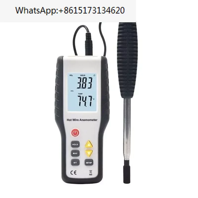 Industrial Wind Vane for Small Orifice Thermometer HT-9829 Digital Wind Vane Anemometer Portable Hot Wire