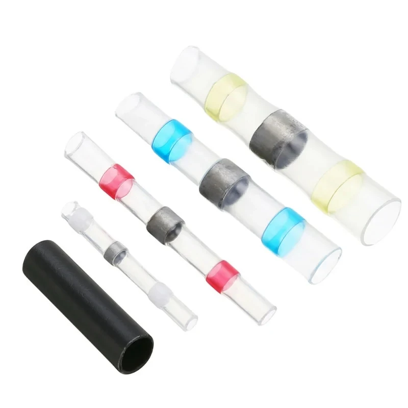 800PCS waterproof solder ring sealing welding insulating heat shrink tube yellow 20 red 70 blue 60 white 50 black 600