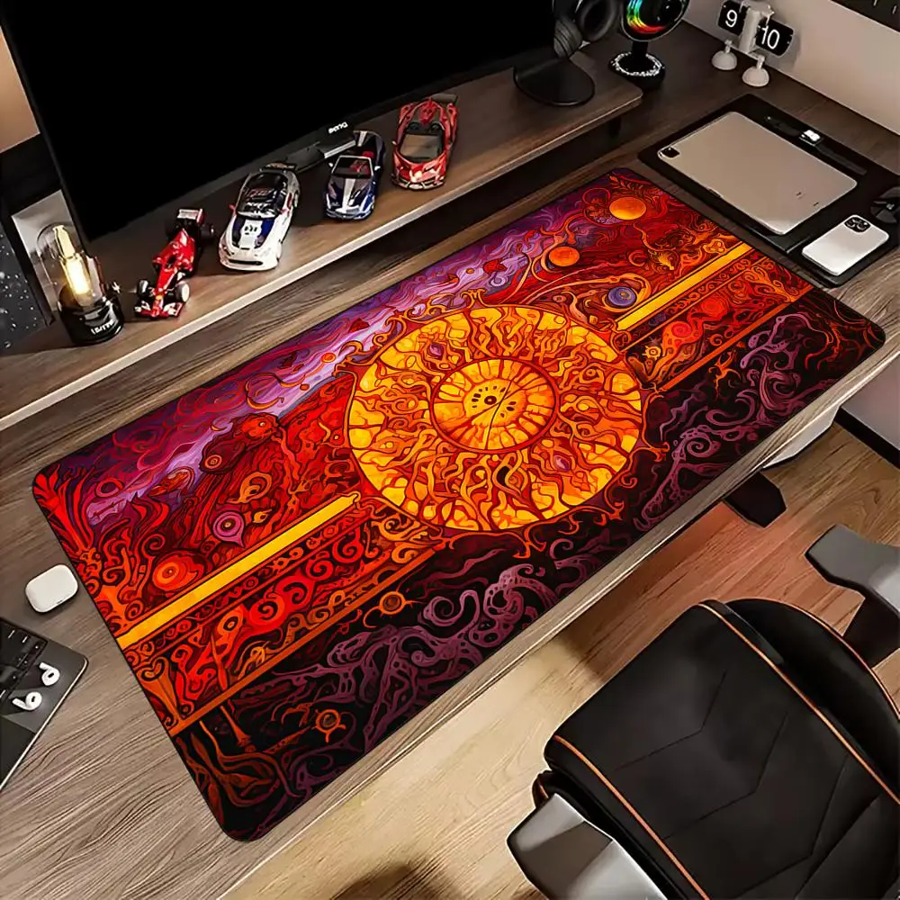

Sun emblem totem Mouse Pad rubber anti-slip Desk Mat pc accessories Gaming mat Extended pad Desktop decoration magic playmat