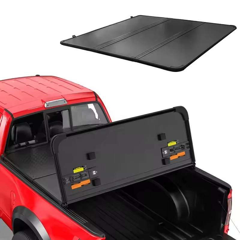 Factory quality Auto Parts ABS Matte Black Tri-Fold/3 Fold 5FT Hard Truck Bed Tonneau for Hummer H3