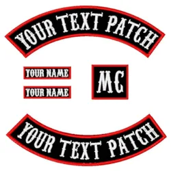 5PCS custom embroidery patch iron on rocker patches for cloth