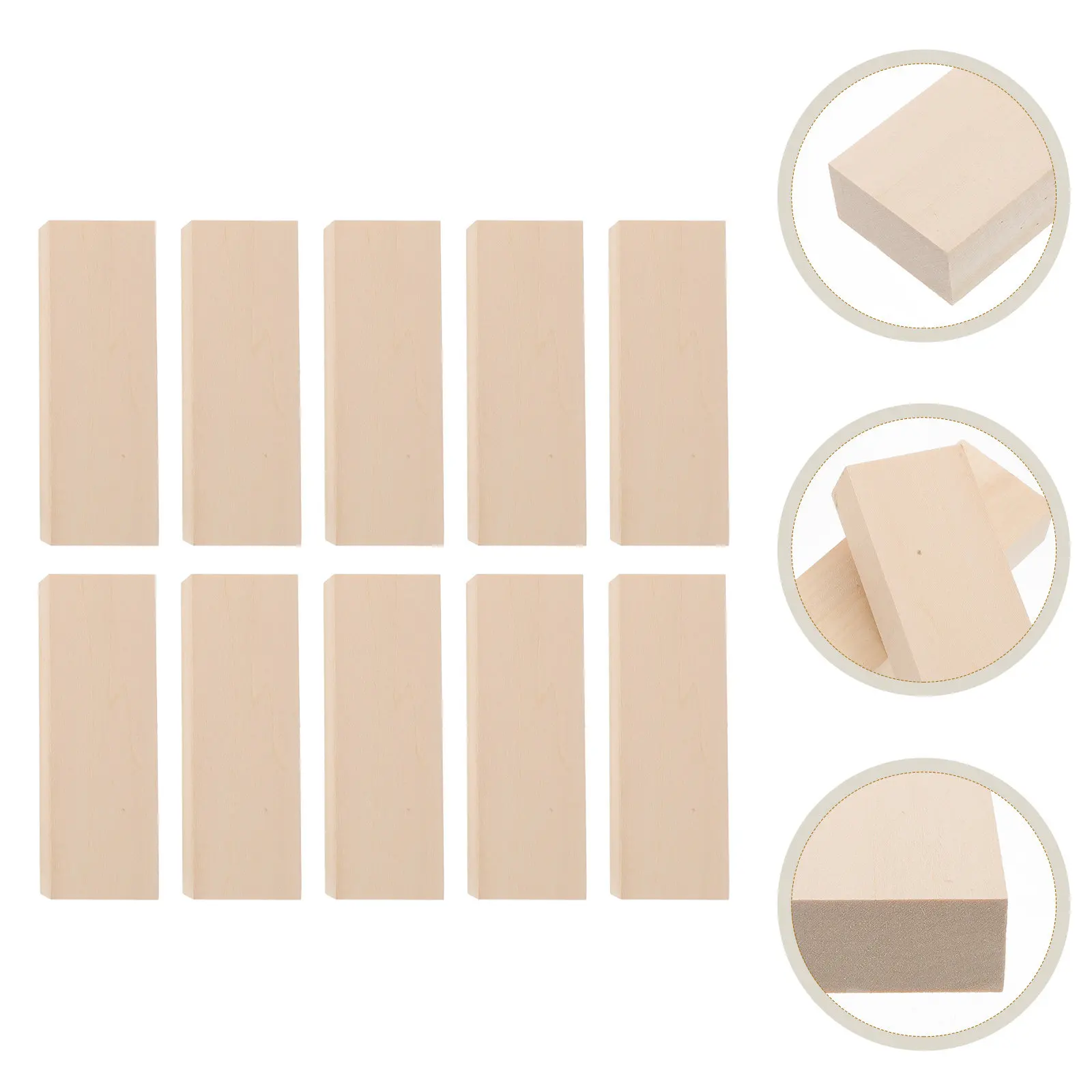 

10 шт. Премиальные необработанные деревянные заготовки из натуральной липы для поделок, блоки для самостоятельного изготовления декоративных резных изделий, деревянные элементы для школы