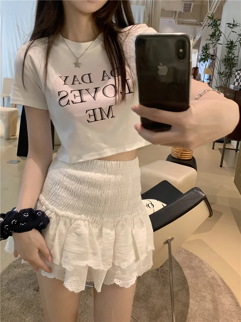 Gonne Donna Punti Hipster Impermeabile Moda Minigonne Molte Forme Abbigliamento da lavoro Decor Romantico Maillard Gioventù di classe Allenamento in palestra