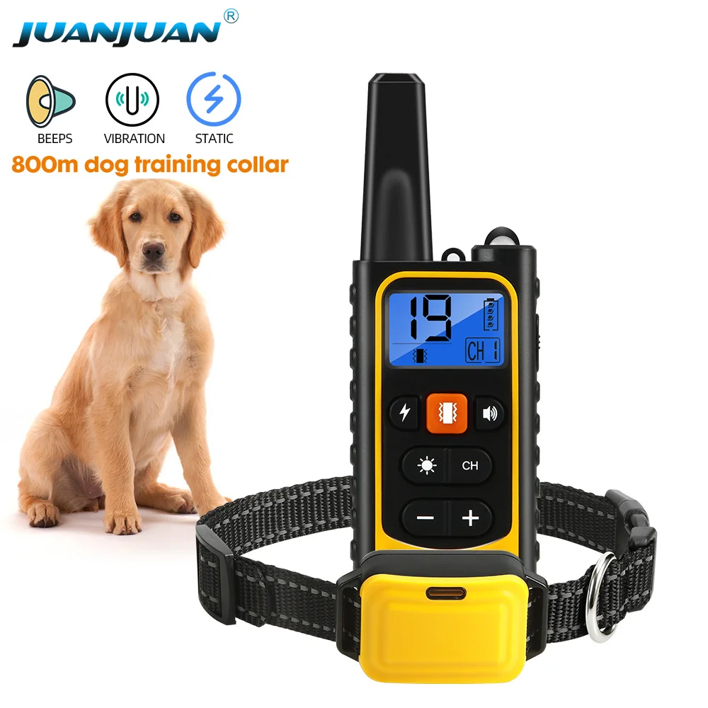 Coofull 800m Electric Waterproof Rechargeable Remote Control LED Pets Supply Products Smart USB Dog Training Collar
