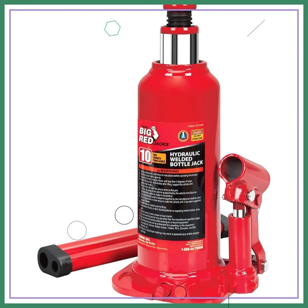 

10 Ton Hydraulic Bottle Jack for Auto Repair and Home Lifting, 20,000 lbs Capacity, Durable Steel Construction
