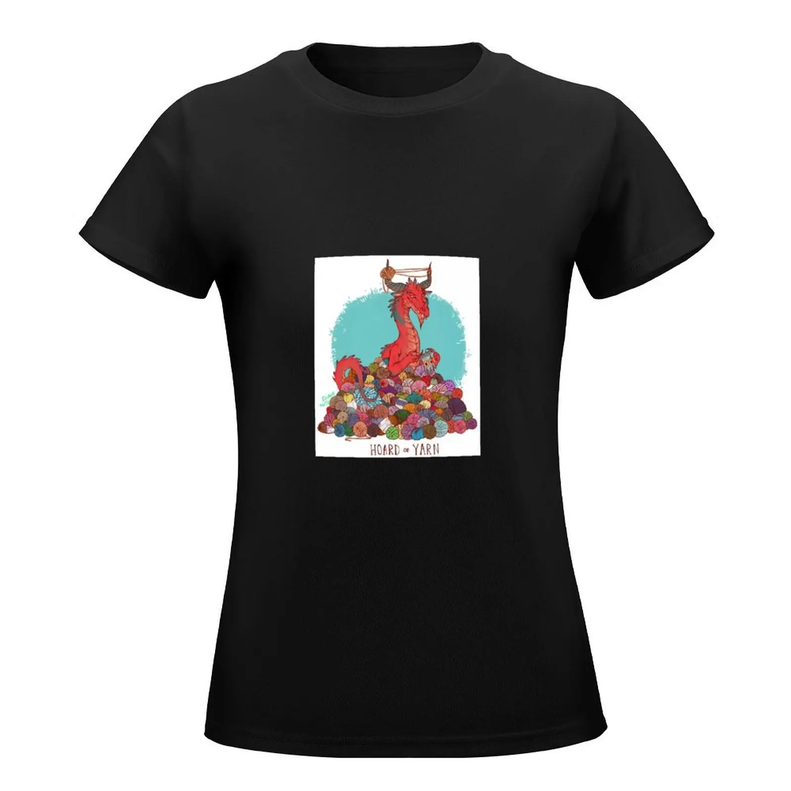 Hoard of Yarn T-Shirt Female clothing tops funny black t shirts for Women