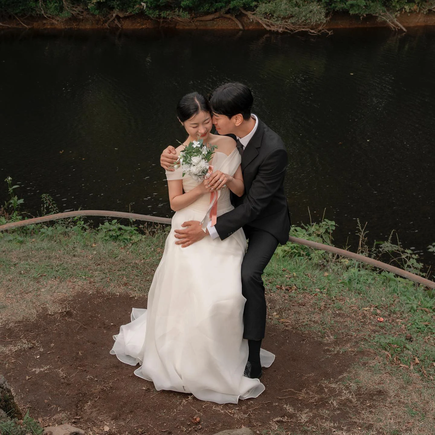 GIOIO-Vestidos de casamento femininos, plissado formal, mangas curtas em camadas, até o chão, vestidos de noiva elegantes, festa de luxo