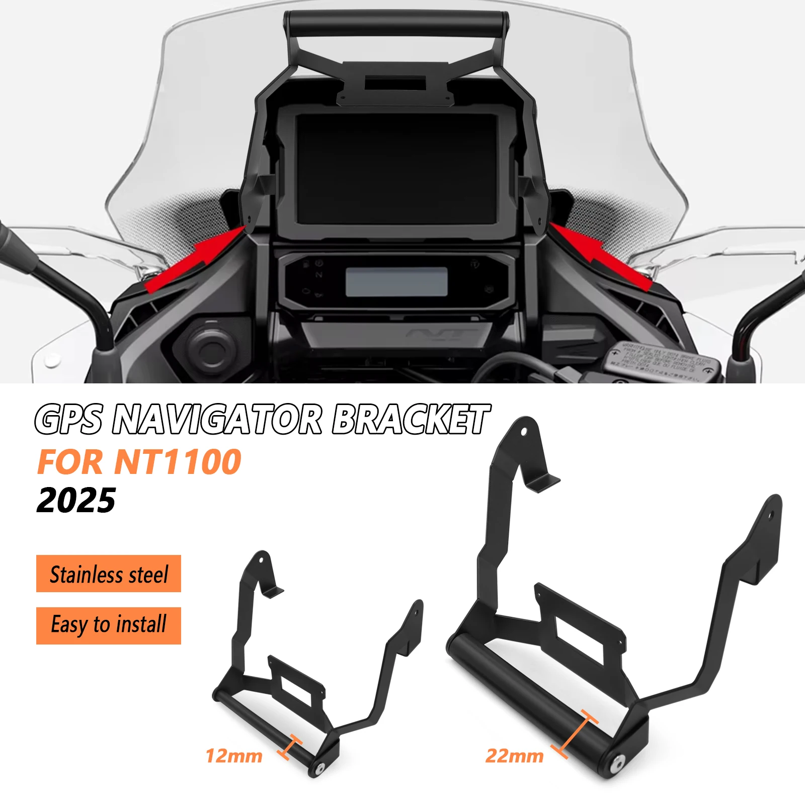 

NT 1100 Новая GPS-навигационная подставка для мотоцикла, подставка для телефона, детали, аксессуары для навигационной подставки для Honda NT1100 2025