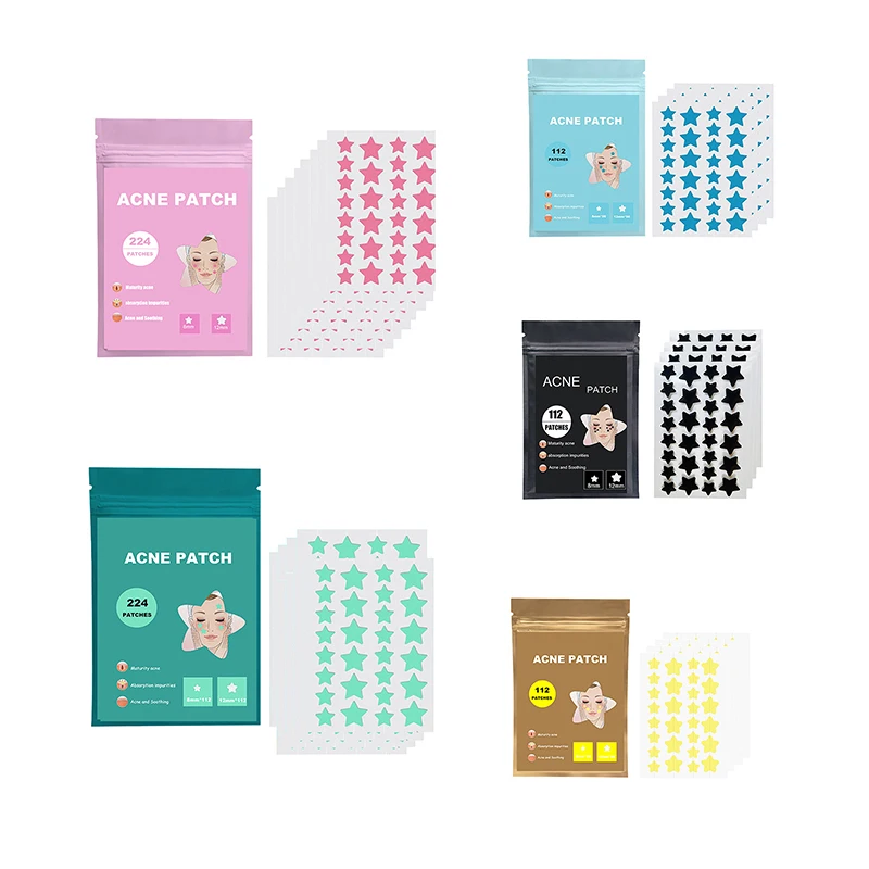 112 PCS/SET Star Pimple Patch Acne Colorful Invisible Acne Removal Skin Care Stickers Concealer Face Spot Beauty Skin Care Tools