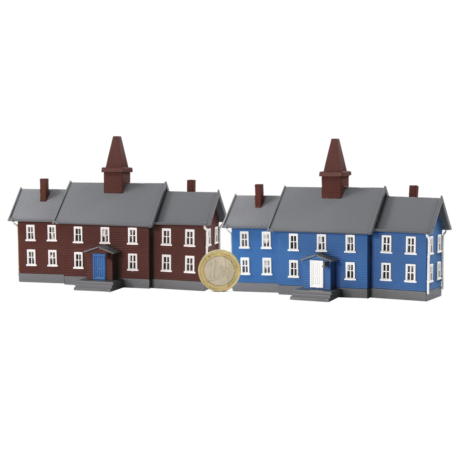 Maqueta de Escala N 1:160, Kit de Construcción de Edificio Escolar de Dos Pisos, JZN5893