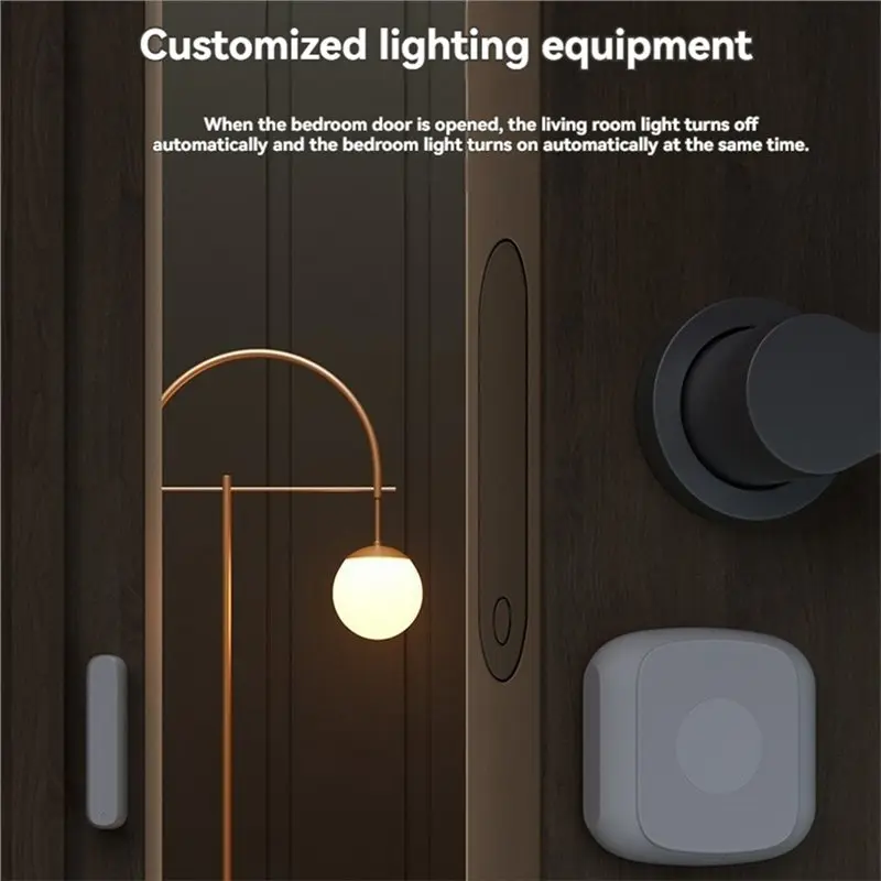 N75R-Tuya Zigbee Smart Door And Window Burglar Alarm Sensor Magnetic Detection With APP Remote Control And Scene Interaction But