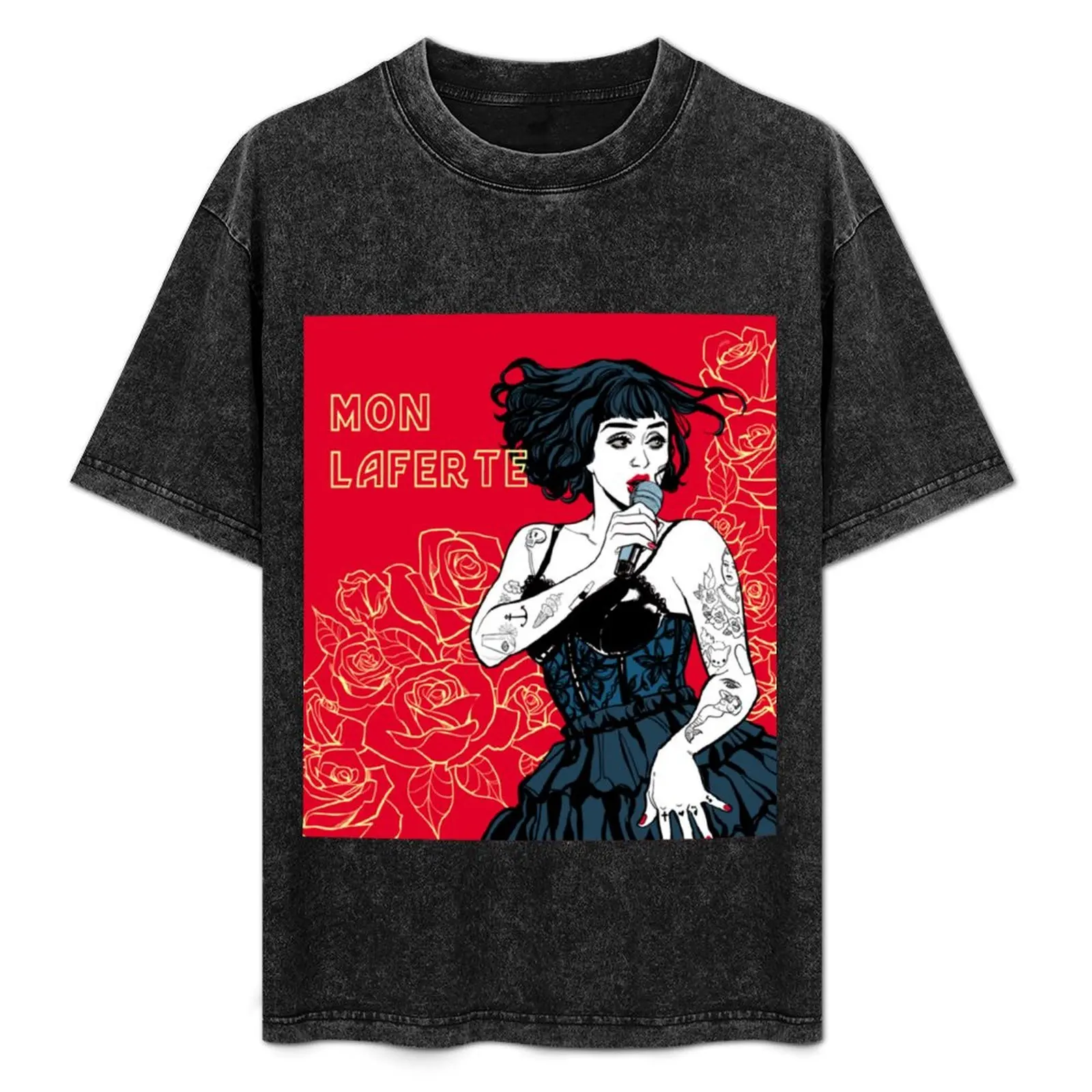 Camiseta Mon Laferte, Laferte, Mon, Mon Laferte con estampado, camiseta básica ligera de manga corta
