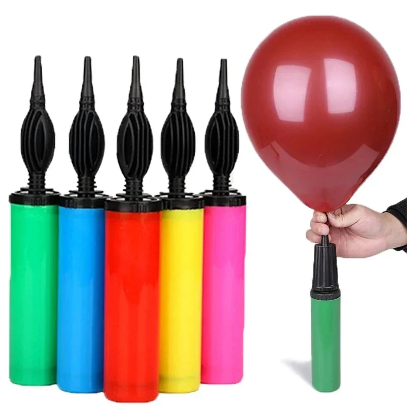 Mini pompa per palloncini a spinta manuale Pompe ad aria per gonfiaggio di palloncini in plastica per palloncini in alluminio e lattice Forniture per matrimoni per feste Colore casuale