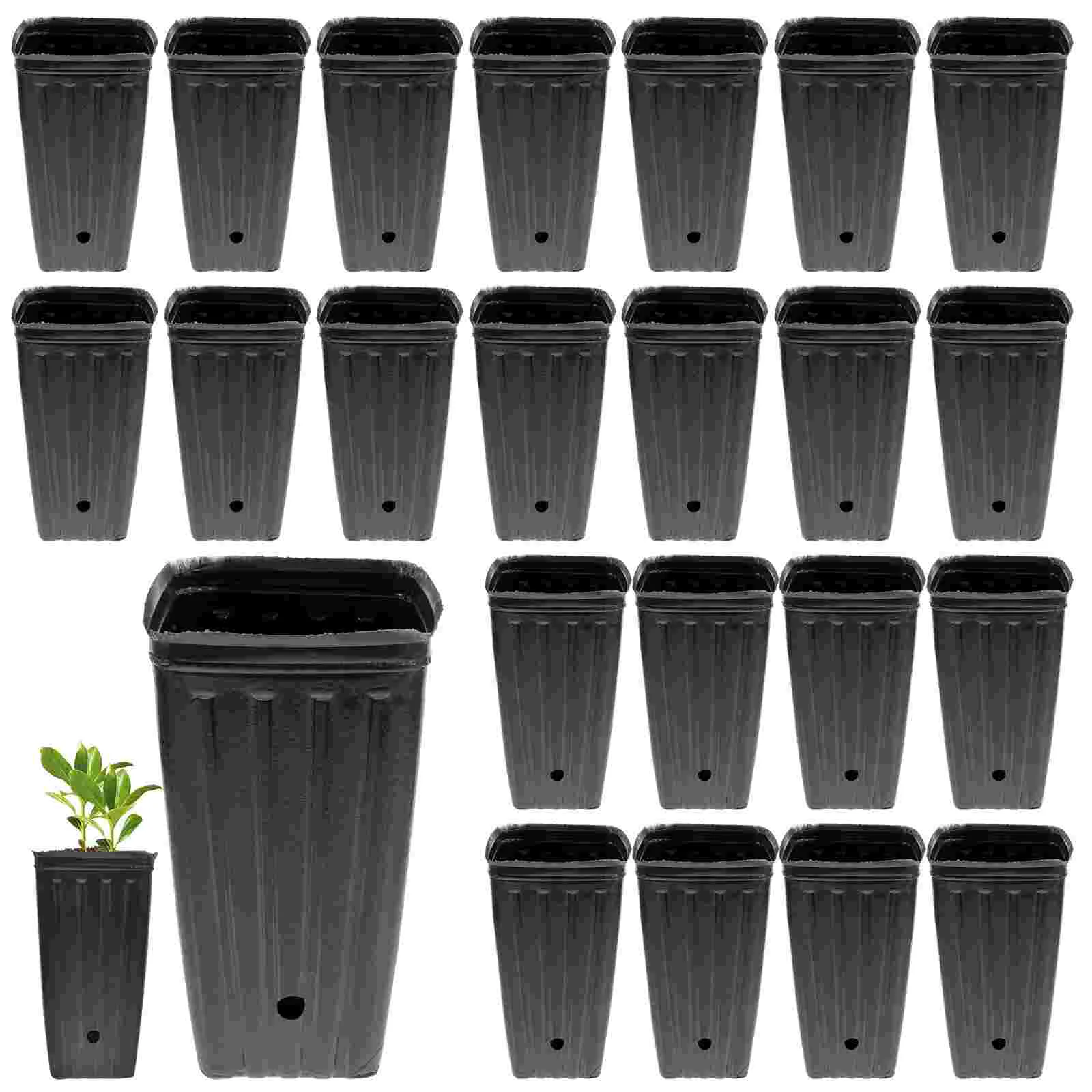 

30 Pcs Tall Seedling Pot Gardening Cup Planting Bag Flower Pots Outdoor Fruit Planter Nutrition Supply Grow