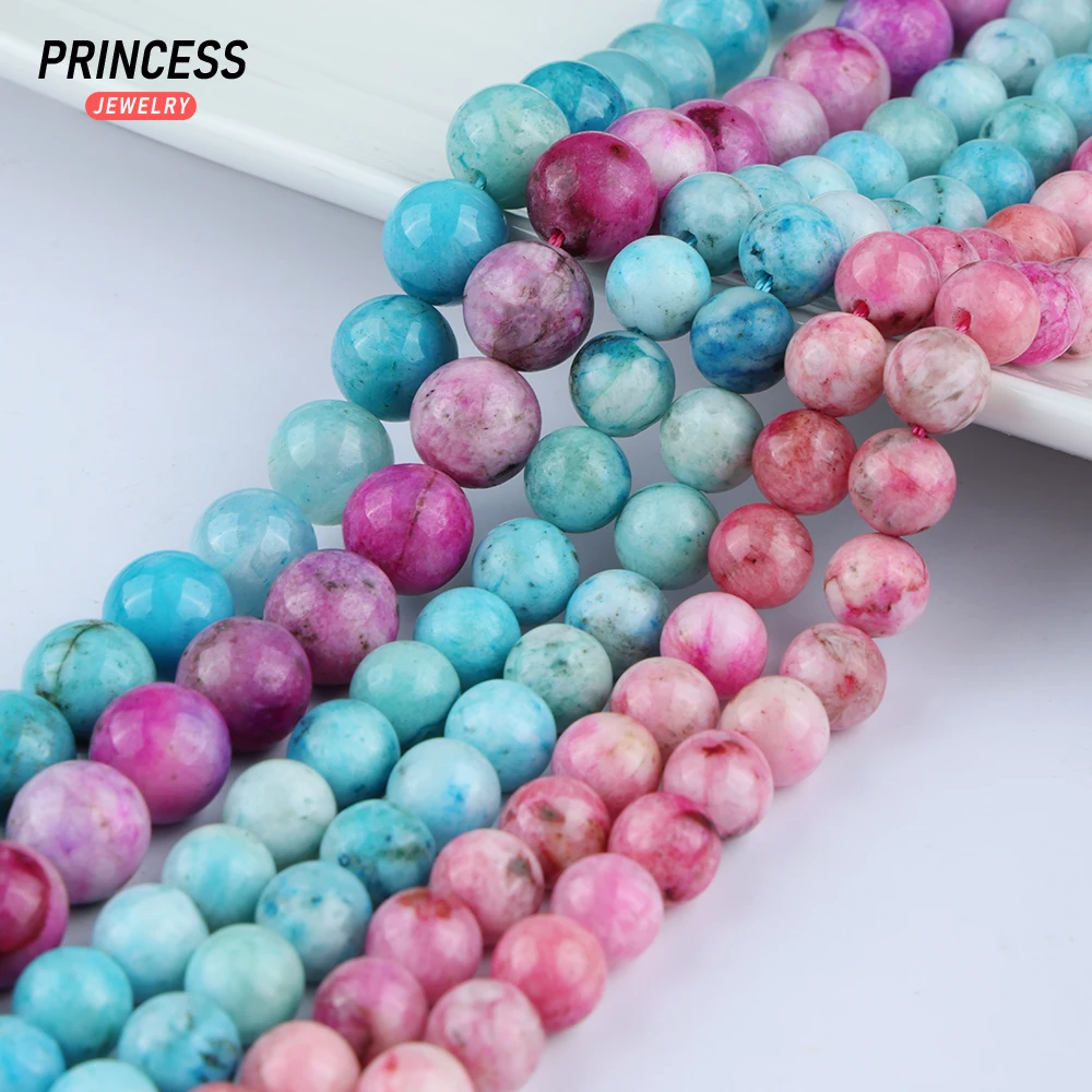 A+ Natural Hemimorphite Calamine Loose Beads for Jewelry Making Bracelet Wholesale Stone Beads DIY Accessories 4 6 8 10mm