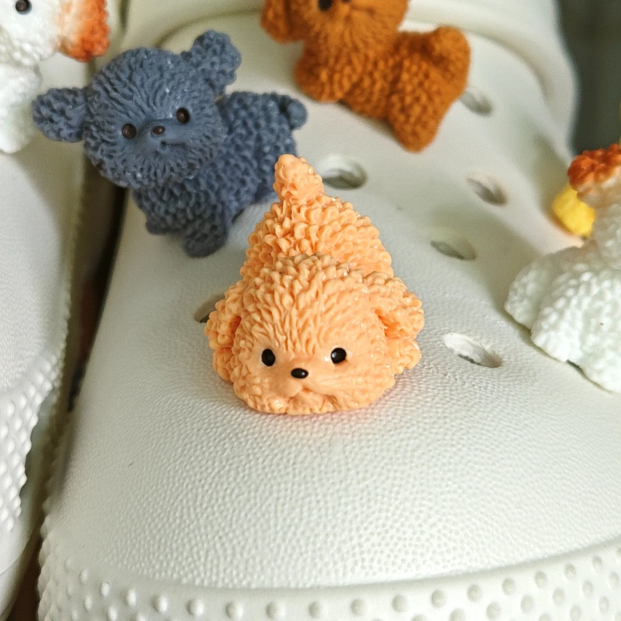 Cute Puppy Shoe Charms for Crocs 3D Bichon Frise Boys Girls Garden Sandals Clogs Pins Decorations Sets Kids Slipper Accessories image 6