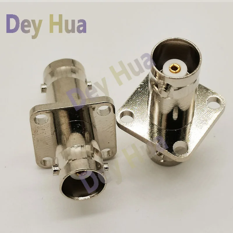 10/1pcs BNC-KKF BNC female BNC female BNC-KFK four hole square plate flange chassis fixed RF adapter adapter