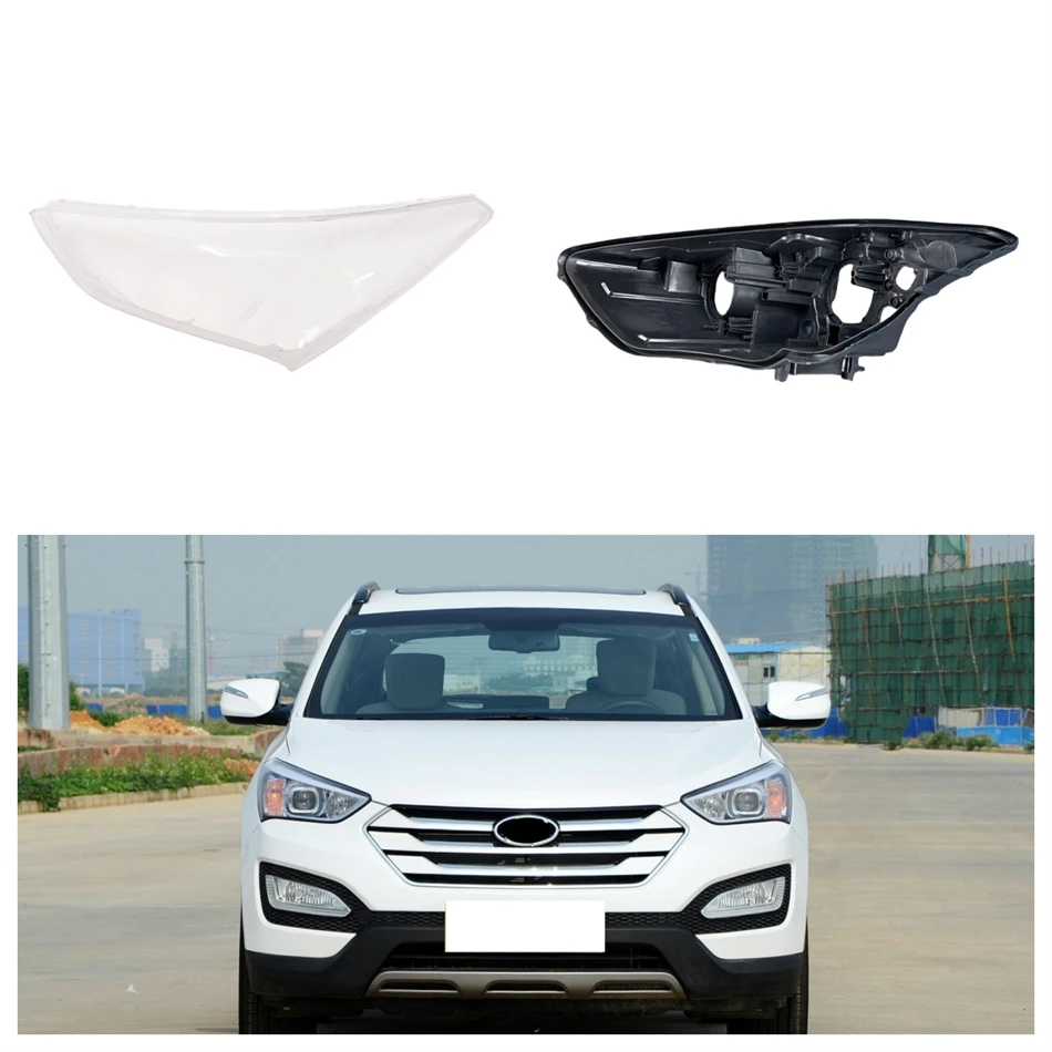 

Для Hyundai Santa Fe IX45 2013 2014 2015 2016 2017 2018 автомобильные аксессуары базовая фара корпус фары дома линзы