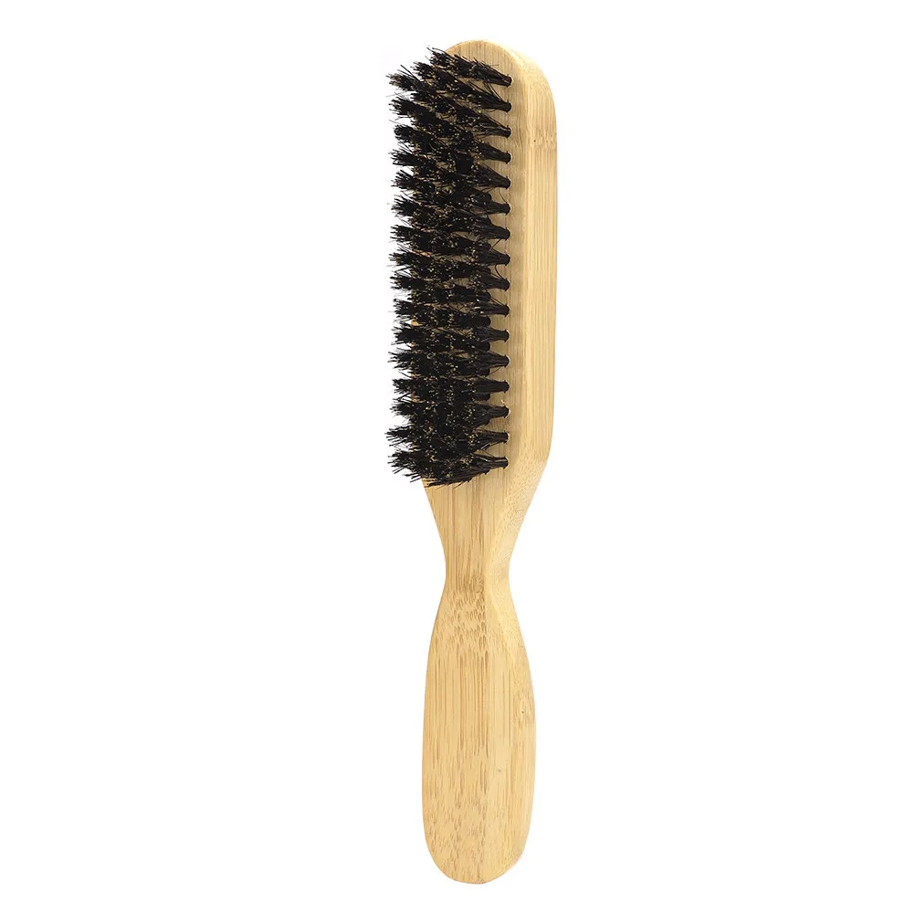 Boar Bristle Beard Brush for Men Mustache Grooming Tool Wooden Handle Soft Bristles Beard Shaping Comb Taming Brush