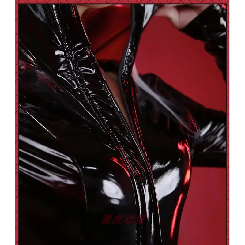 Jujutsu Phantom Parade Kaisen Gojo Satoru Female Cosplay PU Leather Tights Dress Halloween Uniform Suit Party Carnical Outfit