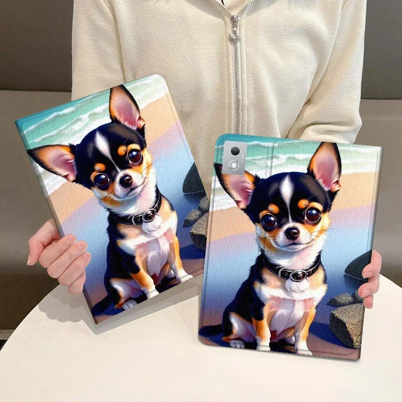 

Cartoon Two Dogs Rain Tablet Case For Legion Xiaoxin Pad P12 Pro Y900 GT 2023 2025 12.1 12.7 14.5 inch