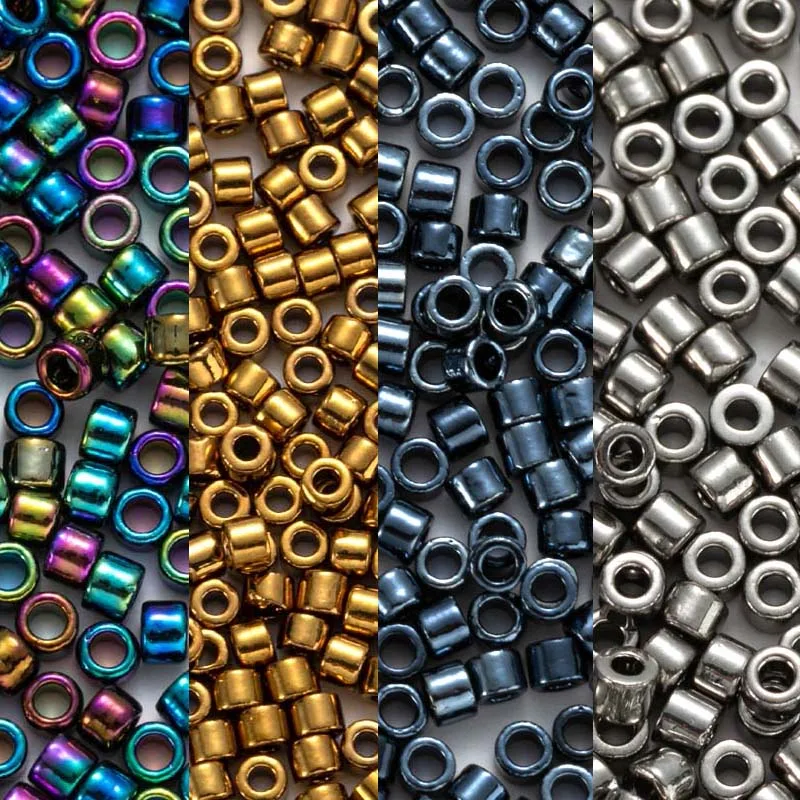 Japan 2mm*2.5mm Glass Beads 10Grams/Tube  Metallic Colors Glass Beads For DIY Handmade Sewing